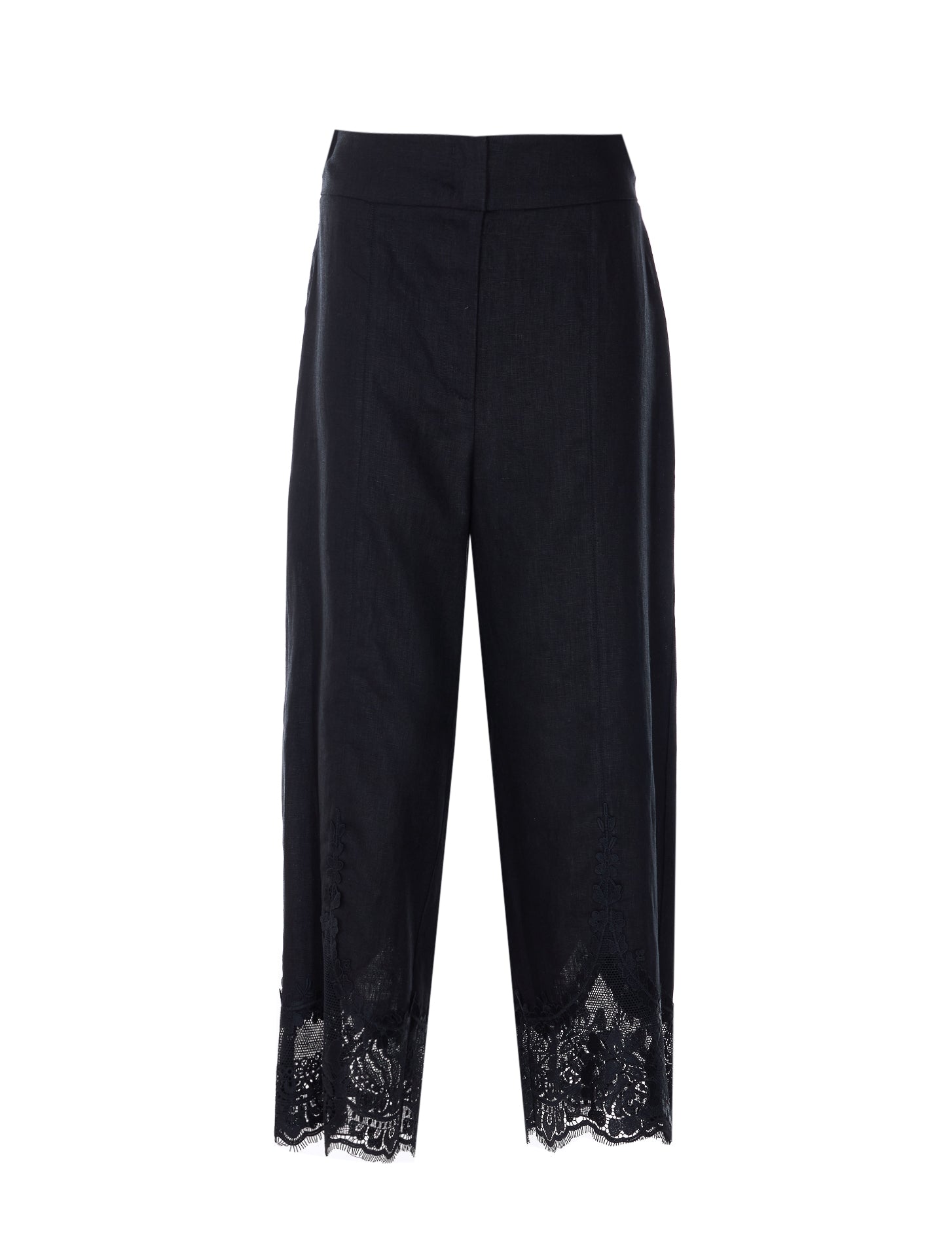 Twin-set Trousers Black Linen