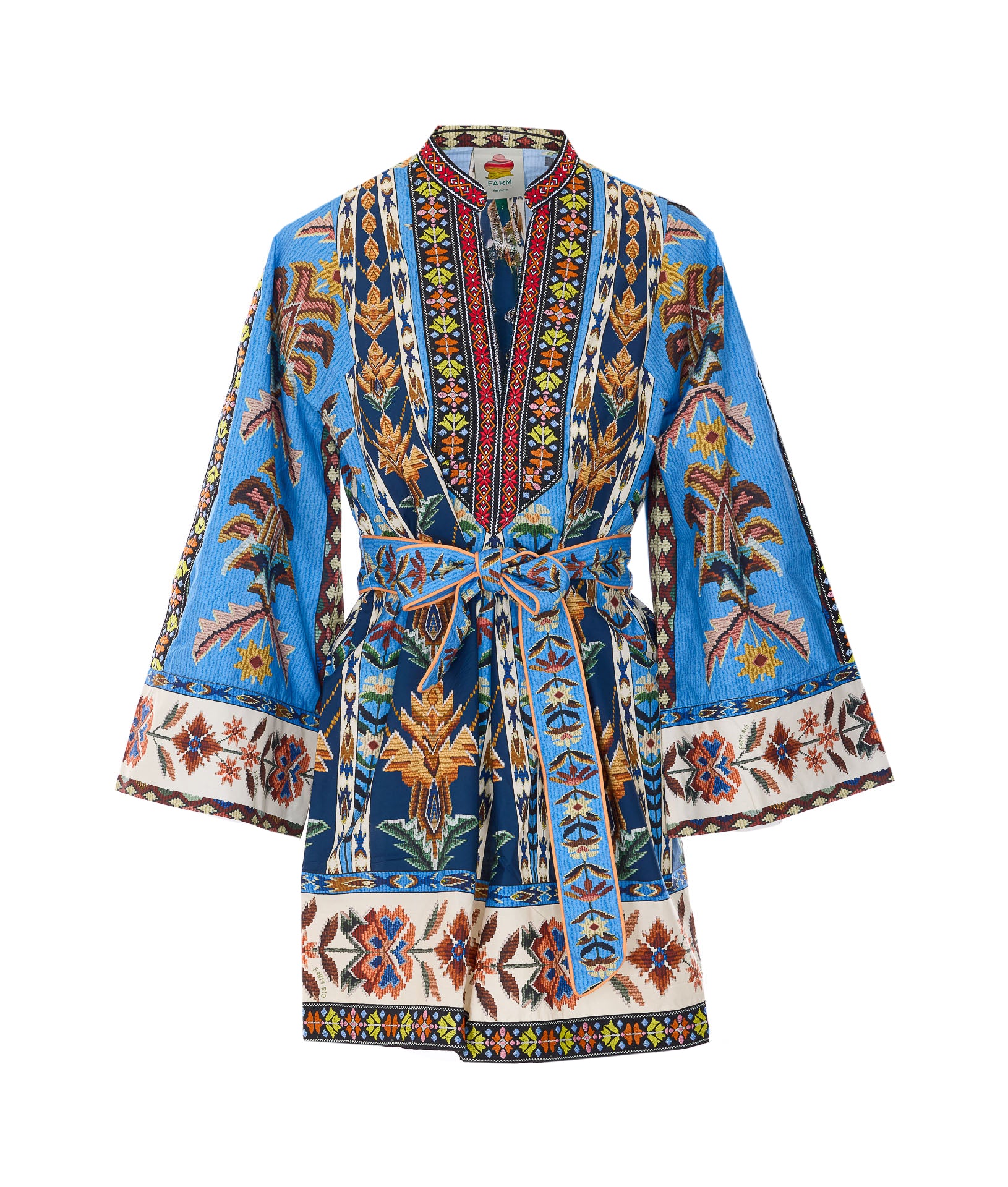 FARM RIO Dresses Blue Cotton