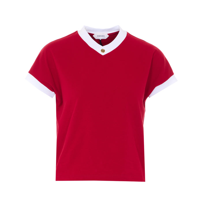 Versace T-shirts and Polos Red Cotton