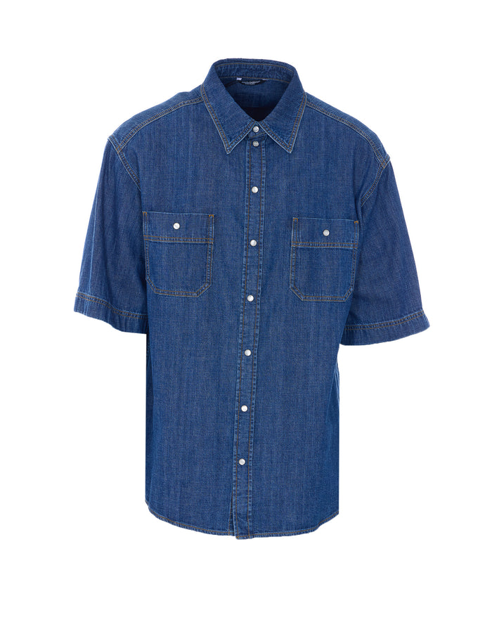 Dolce & Gabbana Shirts Blue Cotton