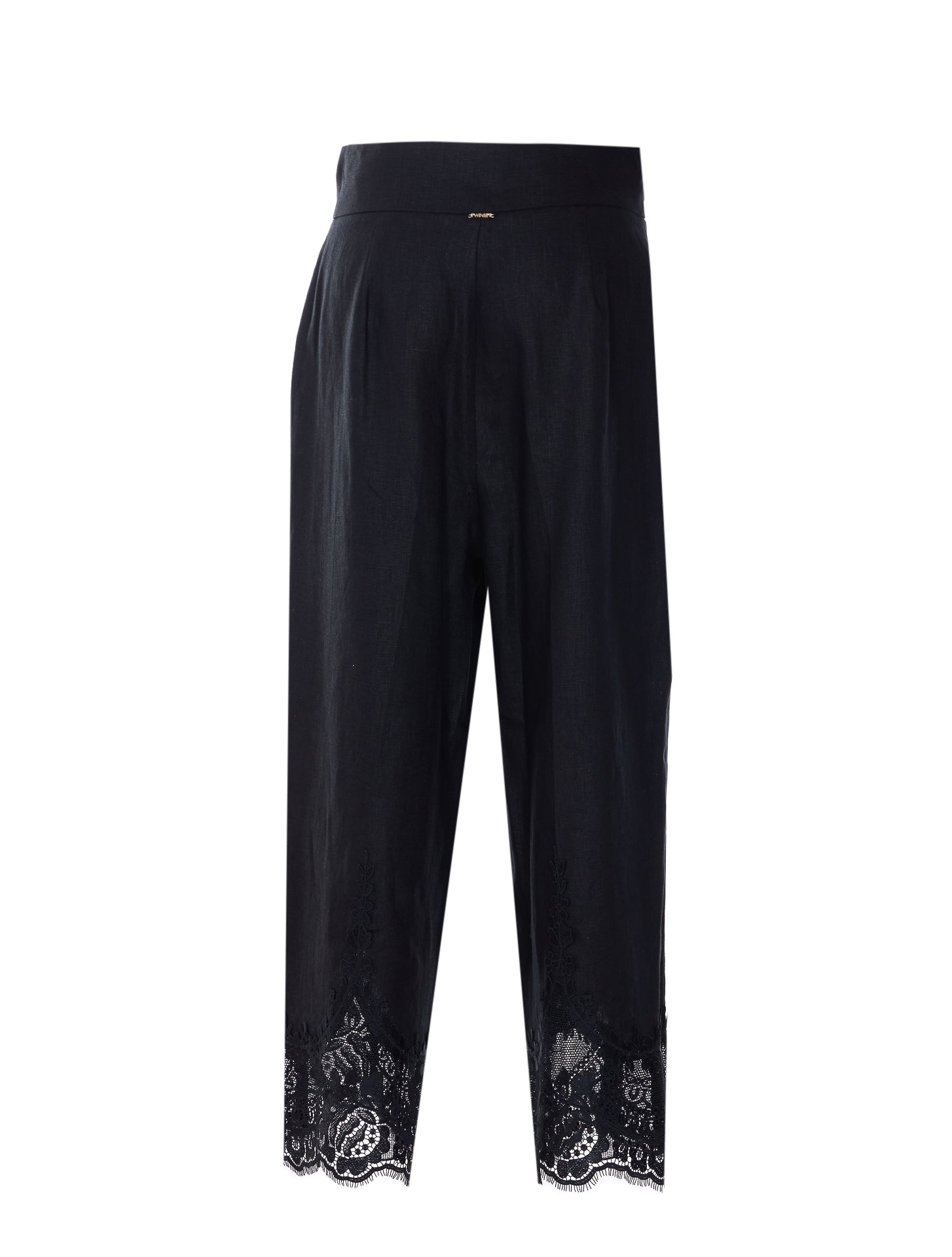 Twin-set Trousers Black Linen