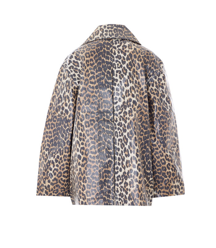 GANNI Jackets Brown Hemp