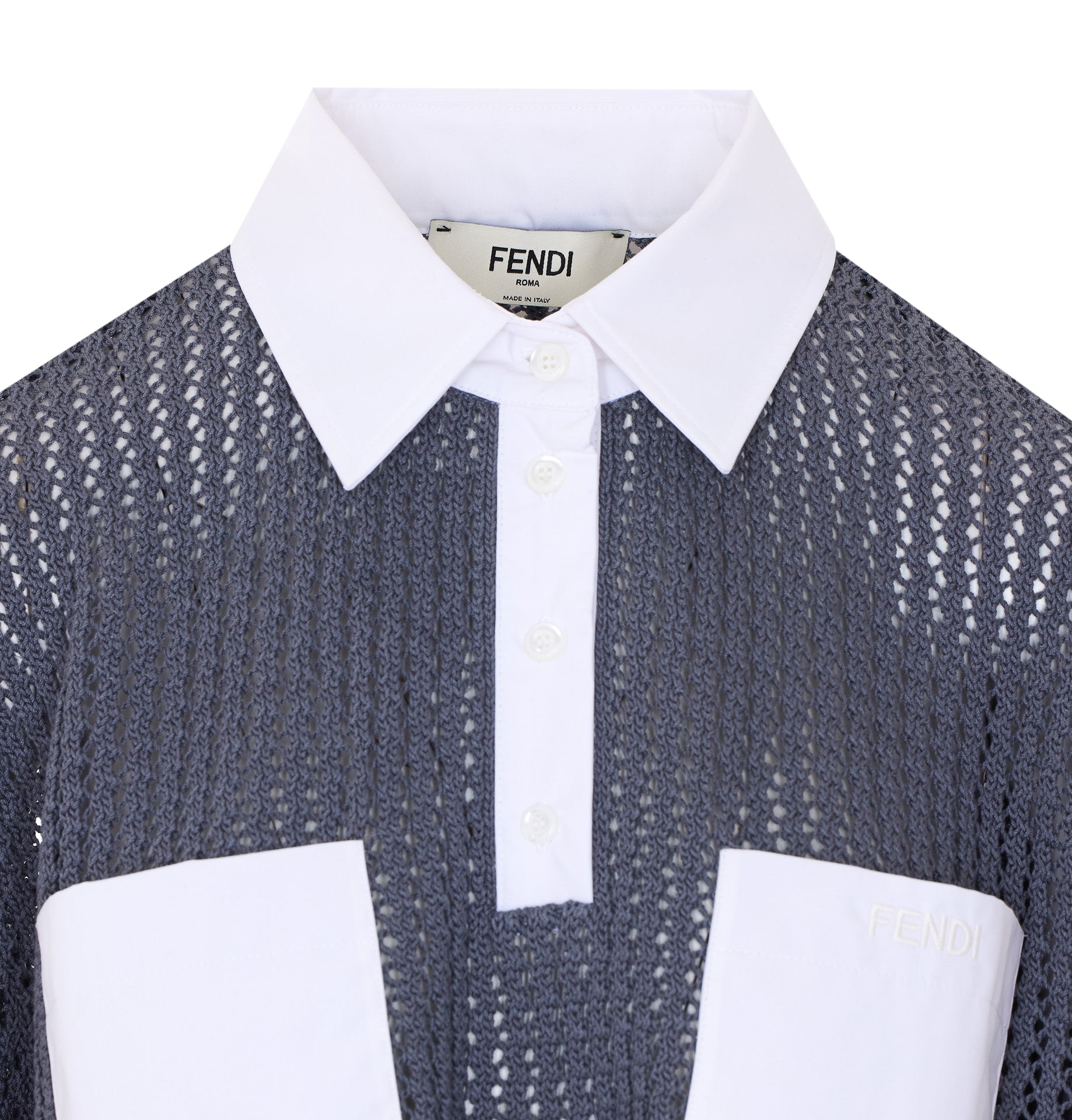 Fendi T-shirts and Polos Grey Cotton