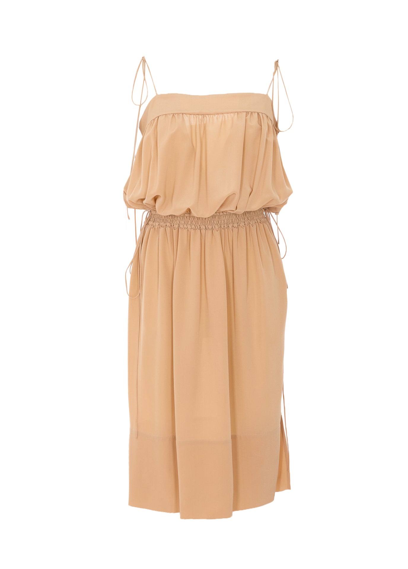 Saint Laurent Dresses Beige Silk