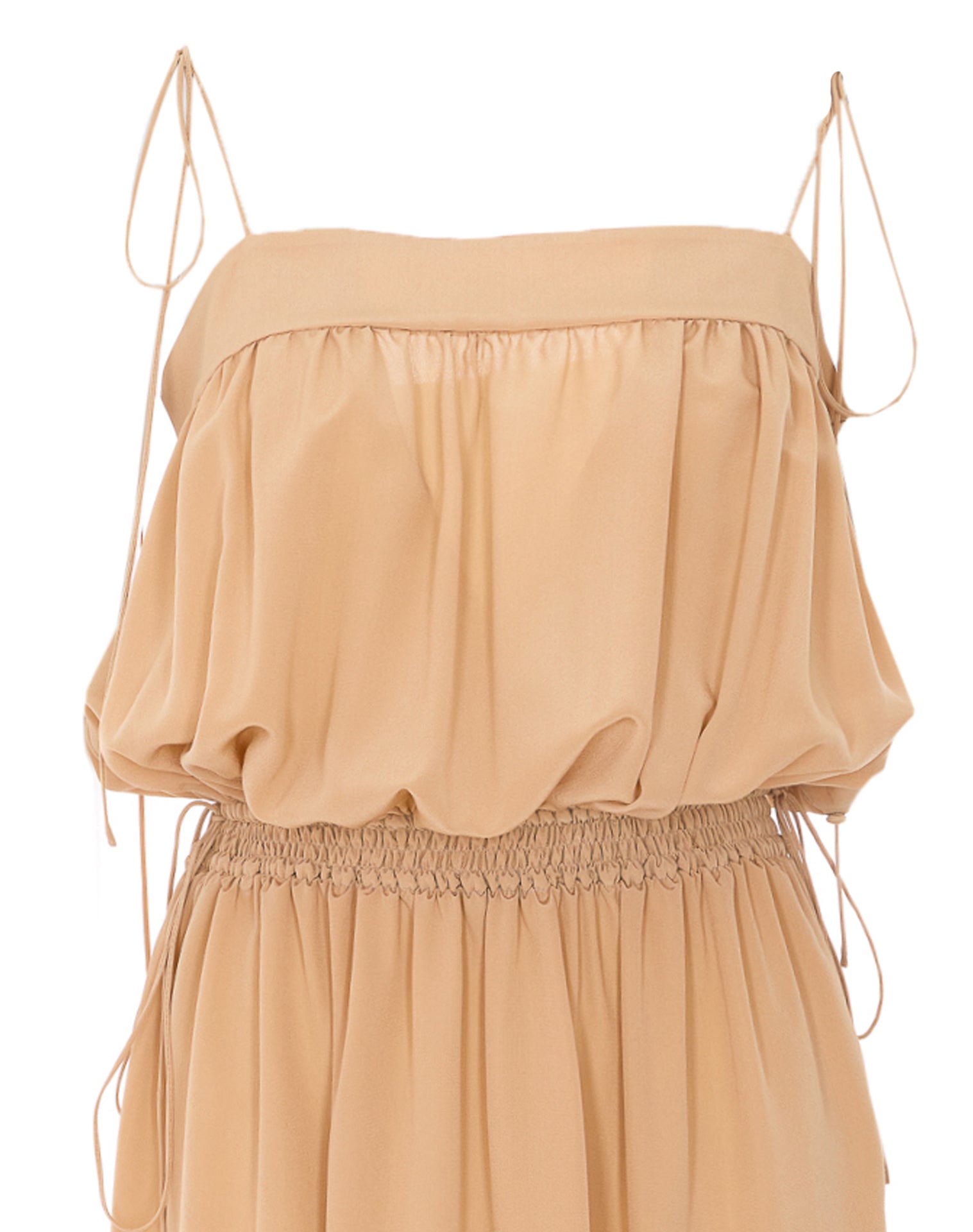 Saint Laurent Dresses Beige Silk