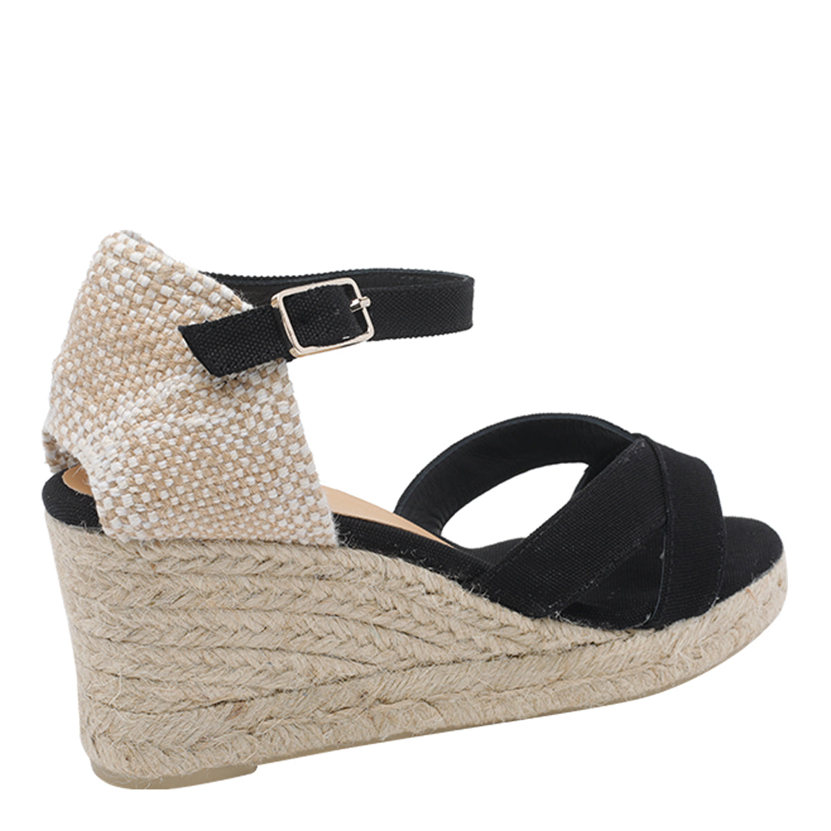 Castaner Sandals Black Fabric/rubber Sole