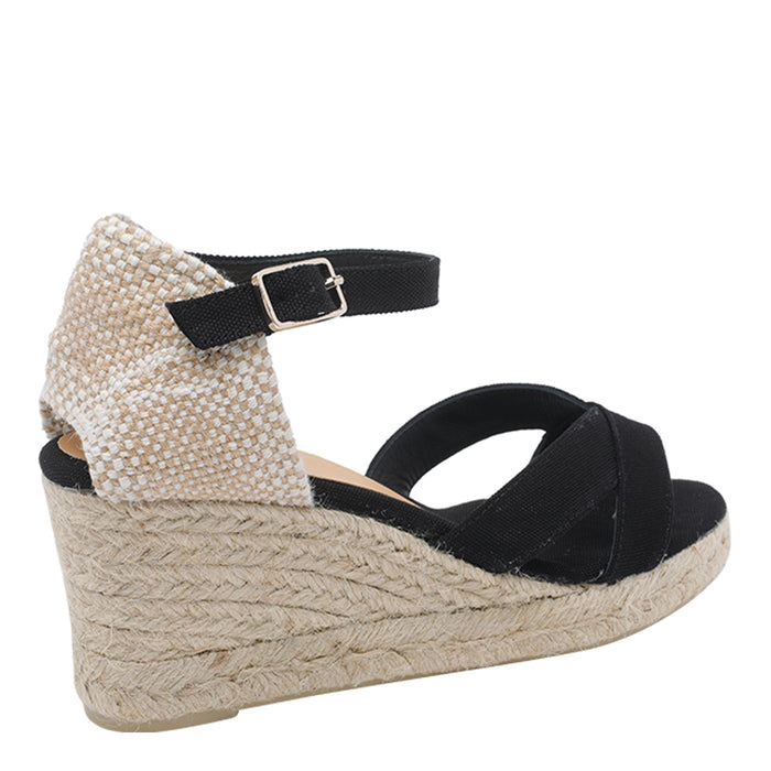 Castaner Sandals Black Fabric/rubber Sole