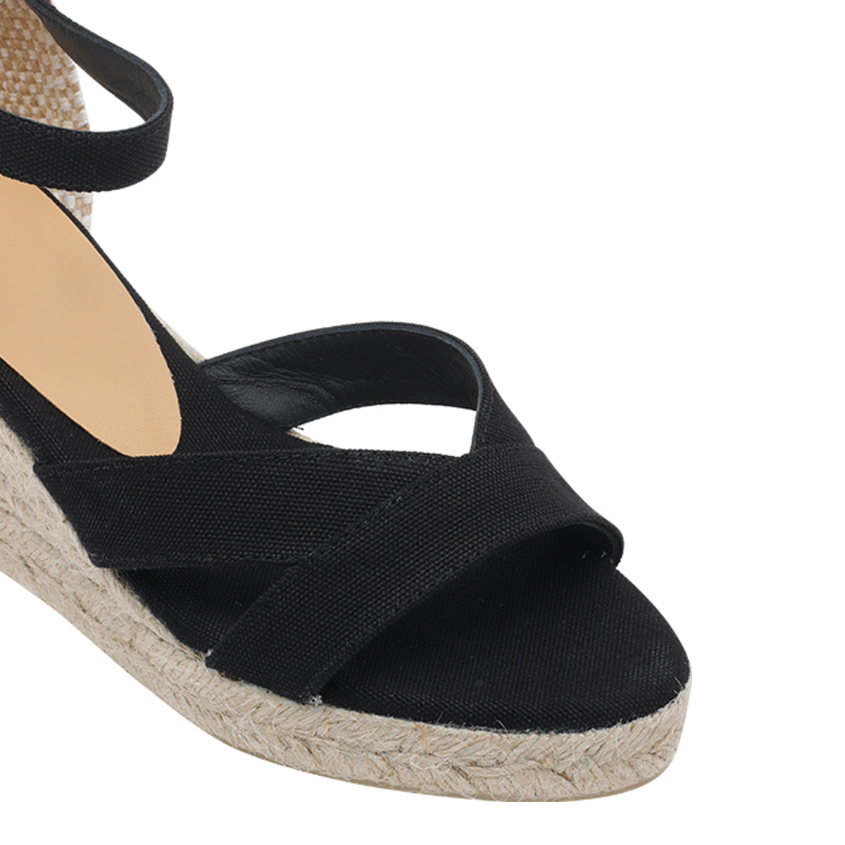 Castaner Sandals Black Fabric/rubber Sole