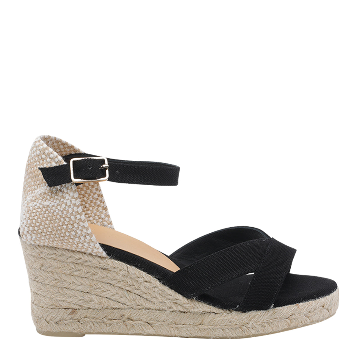 Castaner Sandals Black Fabric/rubber Sole
