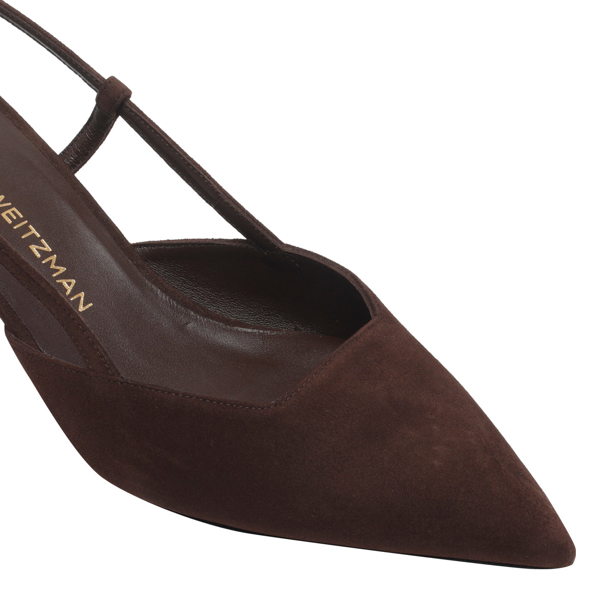 Stuart Weitzman With Heel Brown Suede Leather/leather Sole
