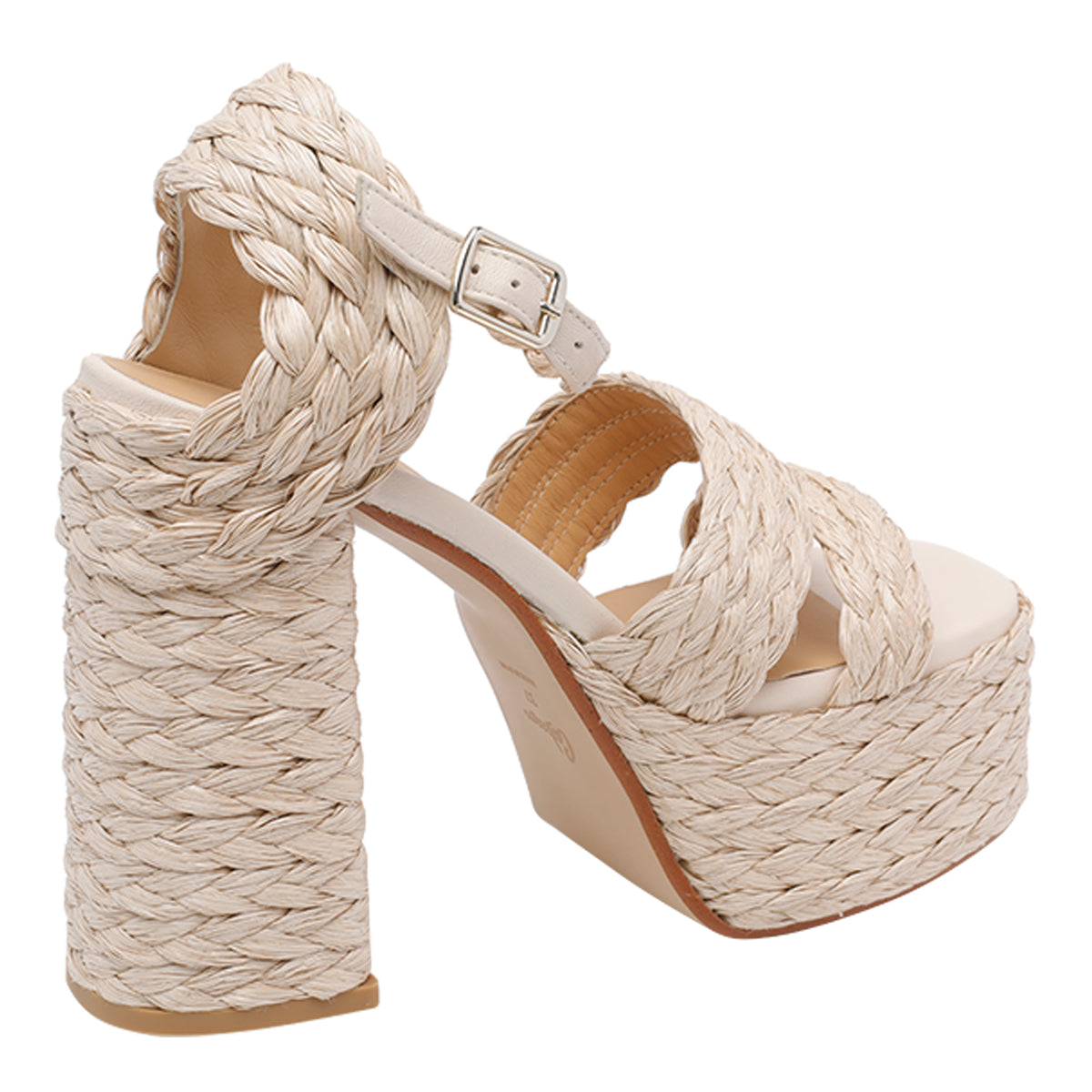 Castaner Sandals Beige Raphia/rubber Sole
