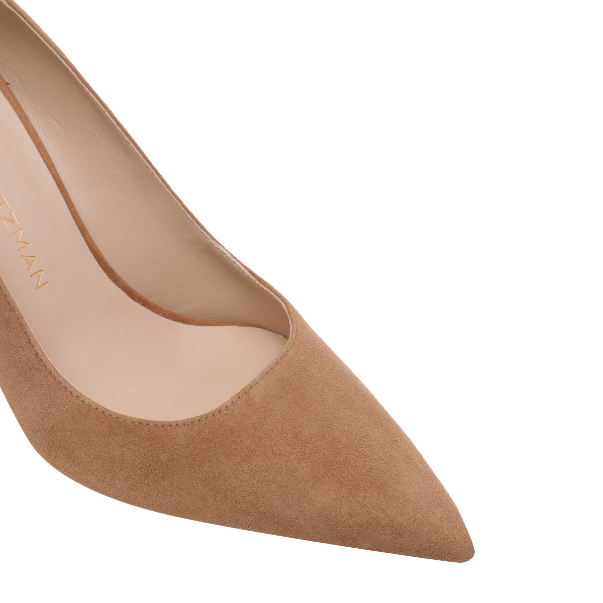 Stuart Weitzman With Heel Beige Suede Leather/leather Sole