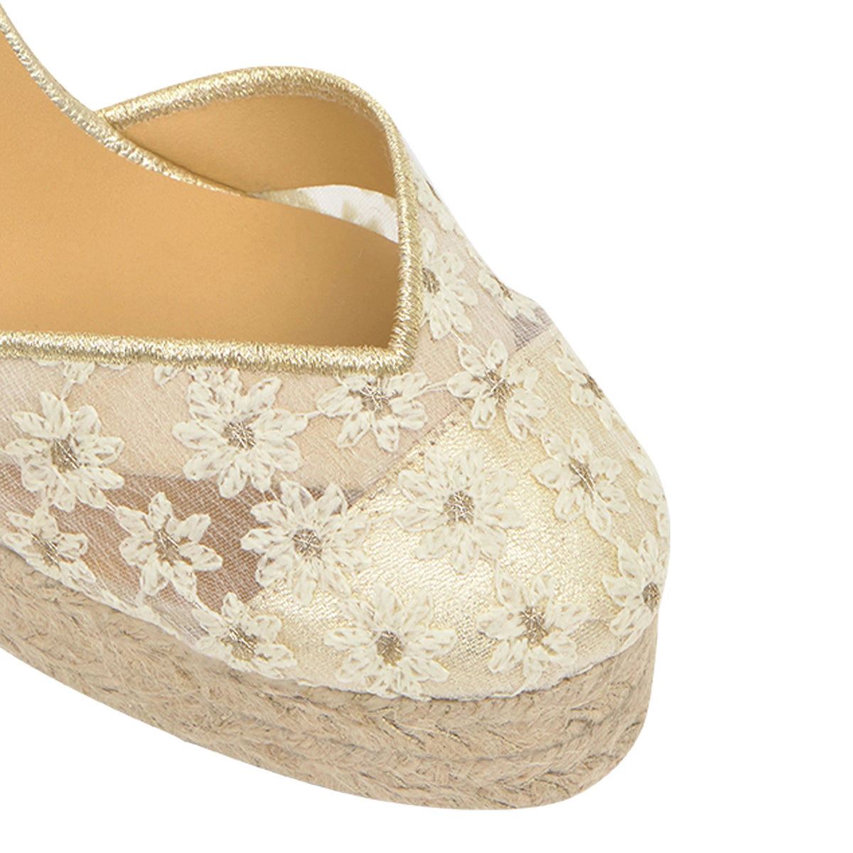 Castaner Sandals Golden Fabric/rubber Sole
