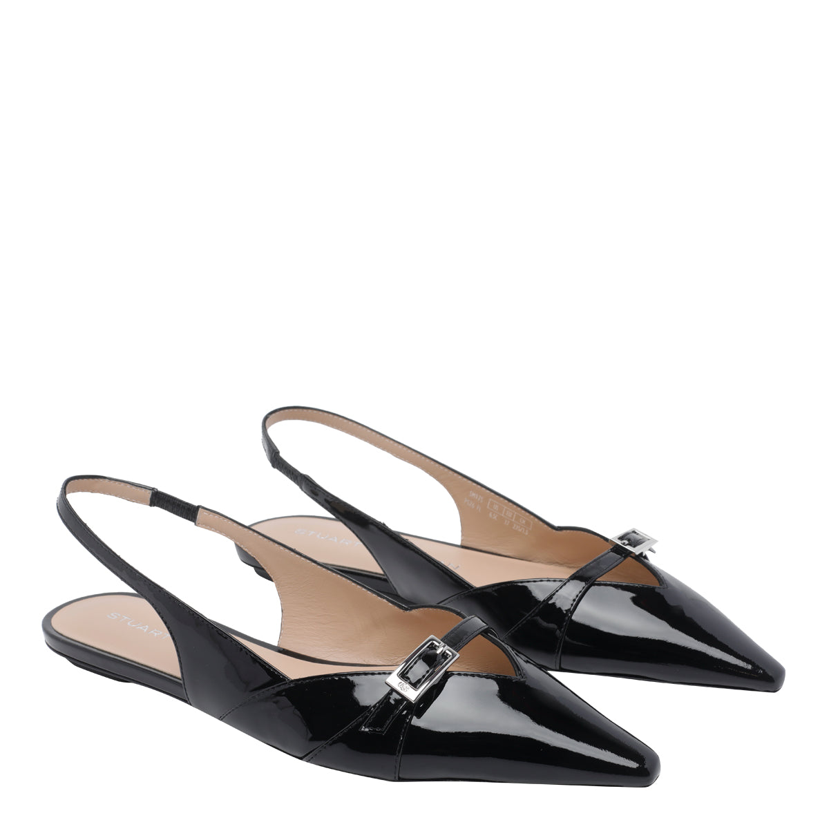 Stuart Weitzman Flat shoes Black Patent Leather/leather Sole
