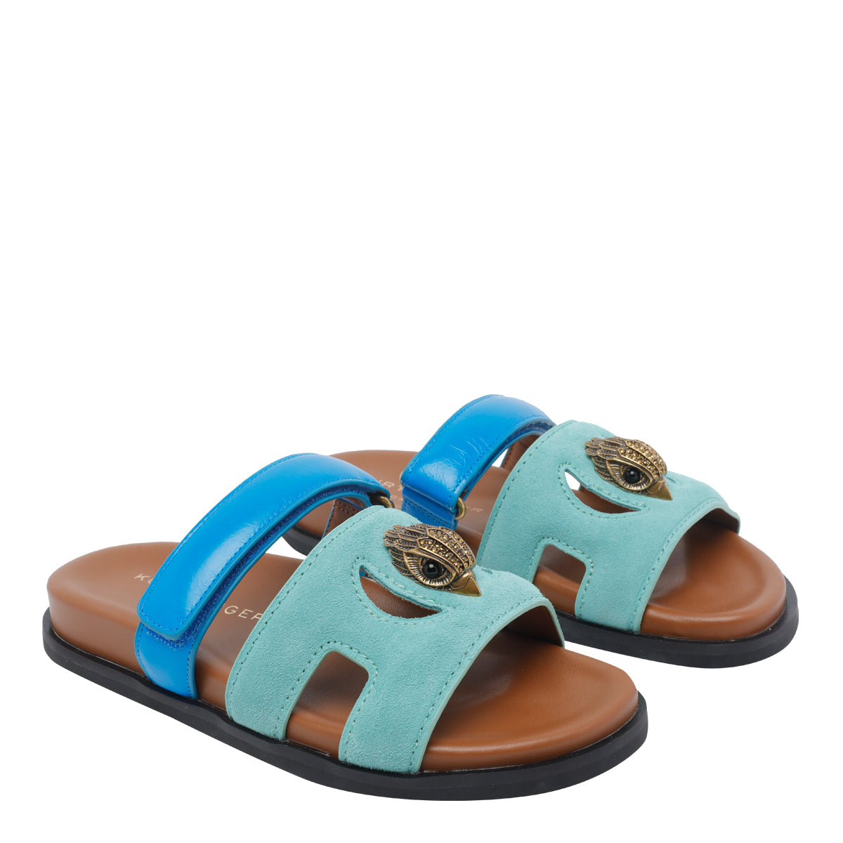 Kurt Geiger Sandals Blue Calf Leather/rubber Sole
