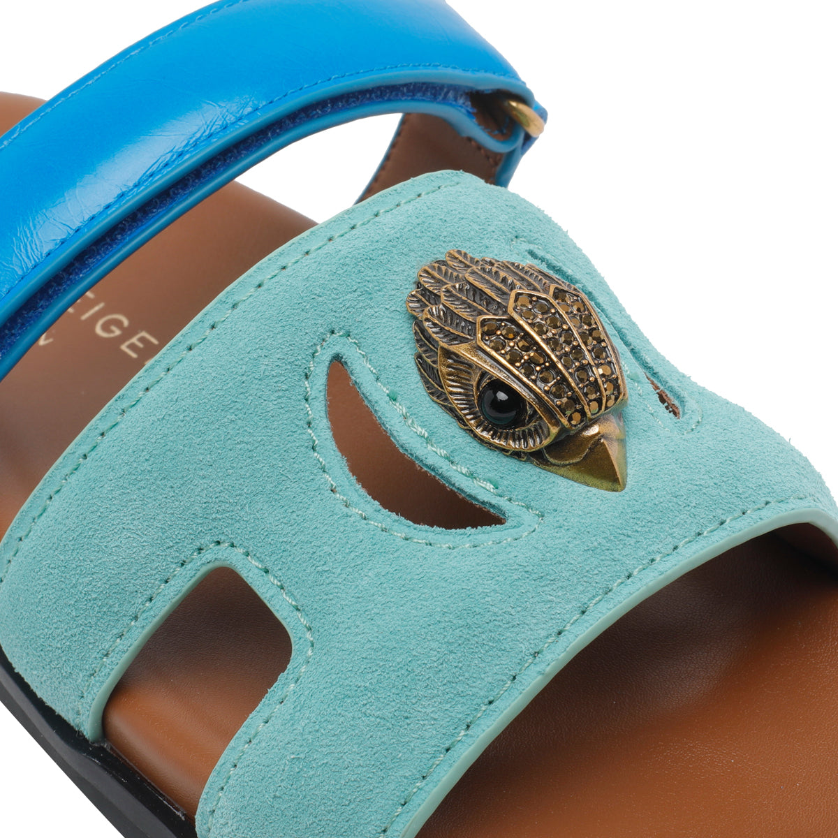 Kurt Geiger Sandals Blue Calf Leather/rubber Sole