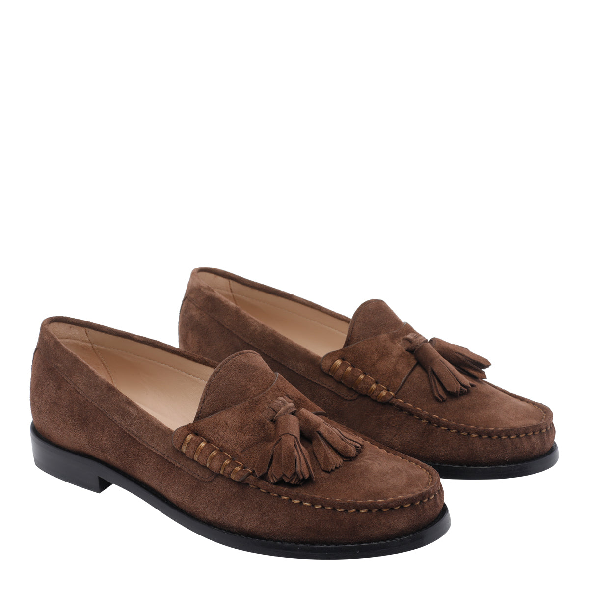 Stuart Weitzman Flat shoes Brown Suede Leather/leather Sole
