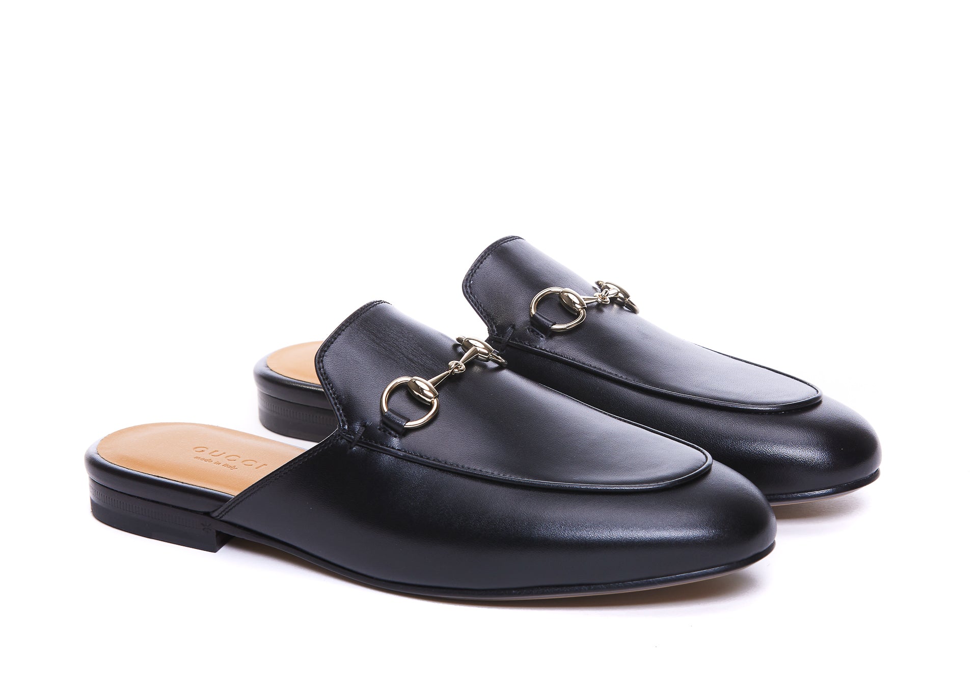 Gucci Sandals Black Calf Leather/leather Sole