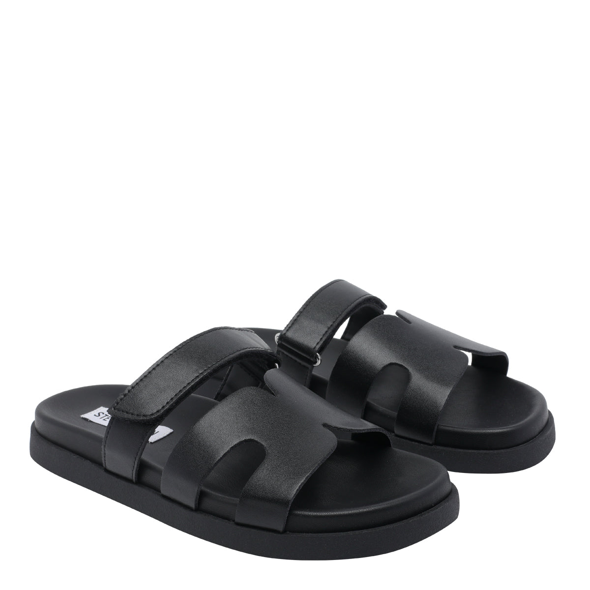 Steve Madden Sandals Black Calf Leather/rubber Sole