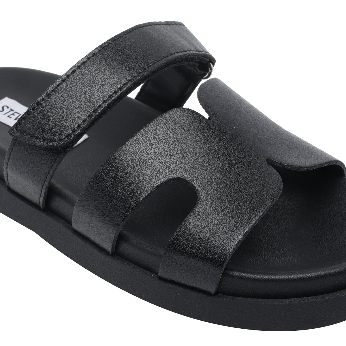 Steve Madden Sandals Black Calf Leather/rubber Sole