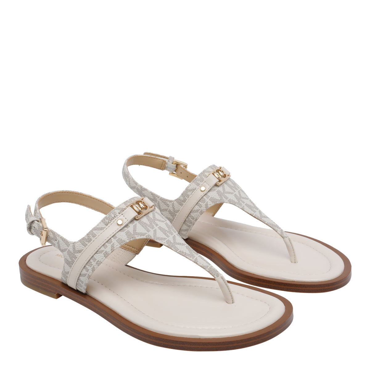 Michael Kors Sandals White Coated Fabric/rubber Sole