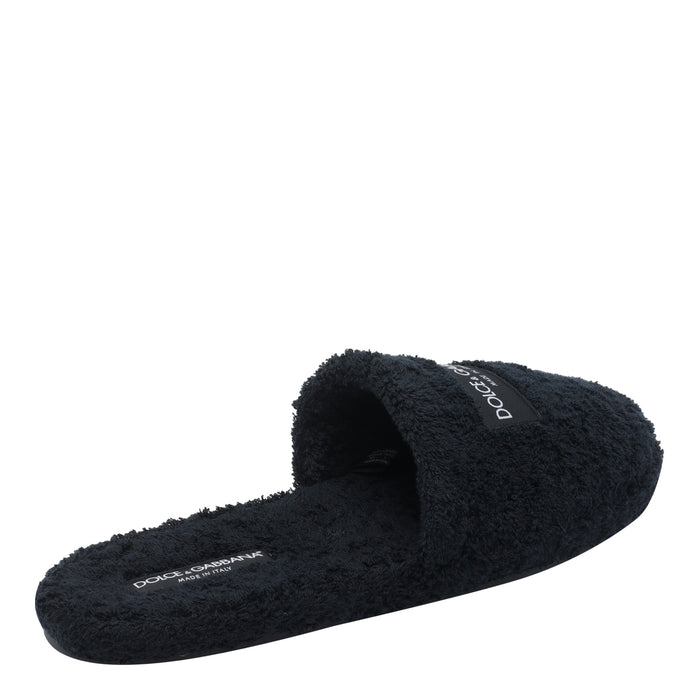 Dolce & Gabbana Sandals Black Fabric/rubber Sole