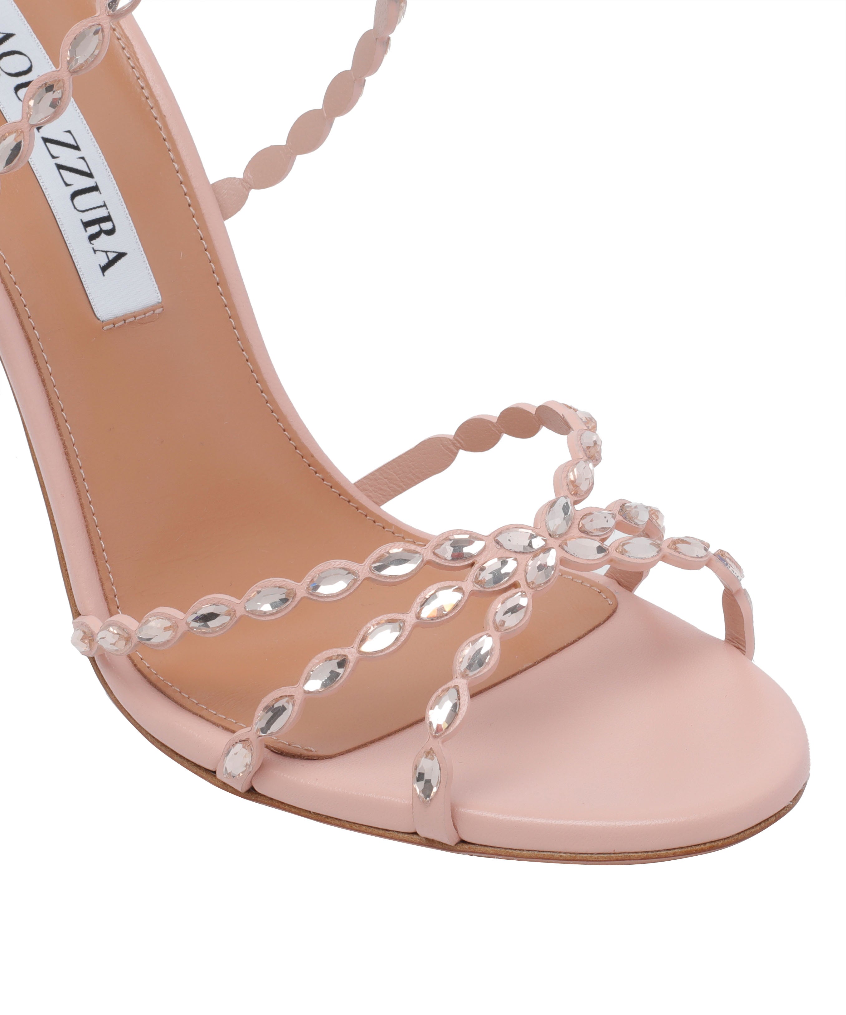 Aquazzura Sandals Pink Calf Leather/leather Sole