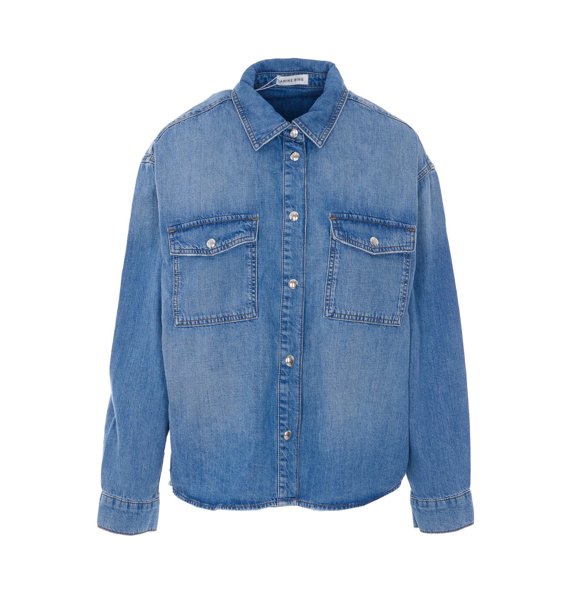 ANINE BING Shirts Blue Cotton