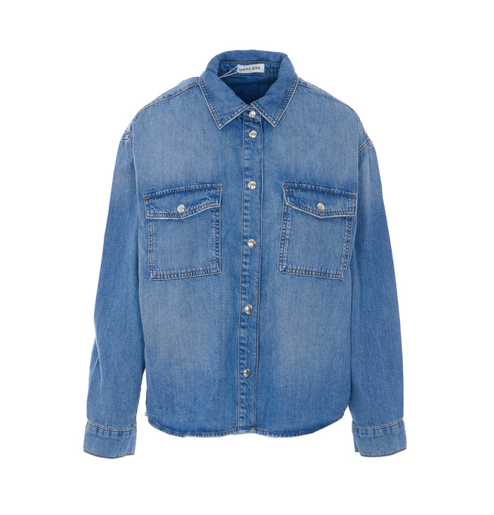 ANINE BING Shirts Blue Cotton