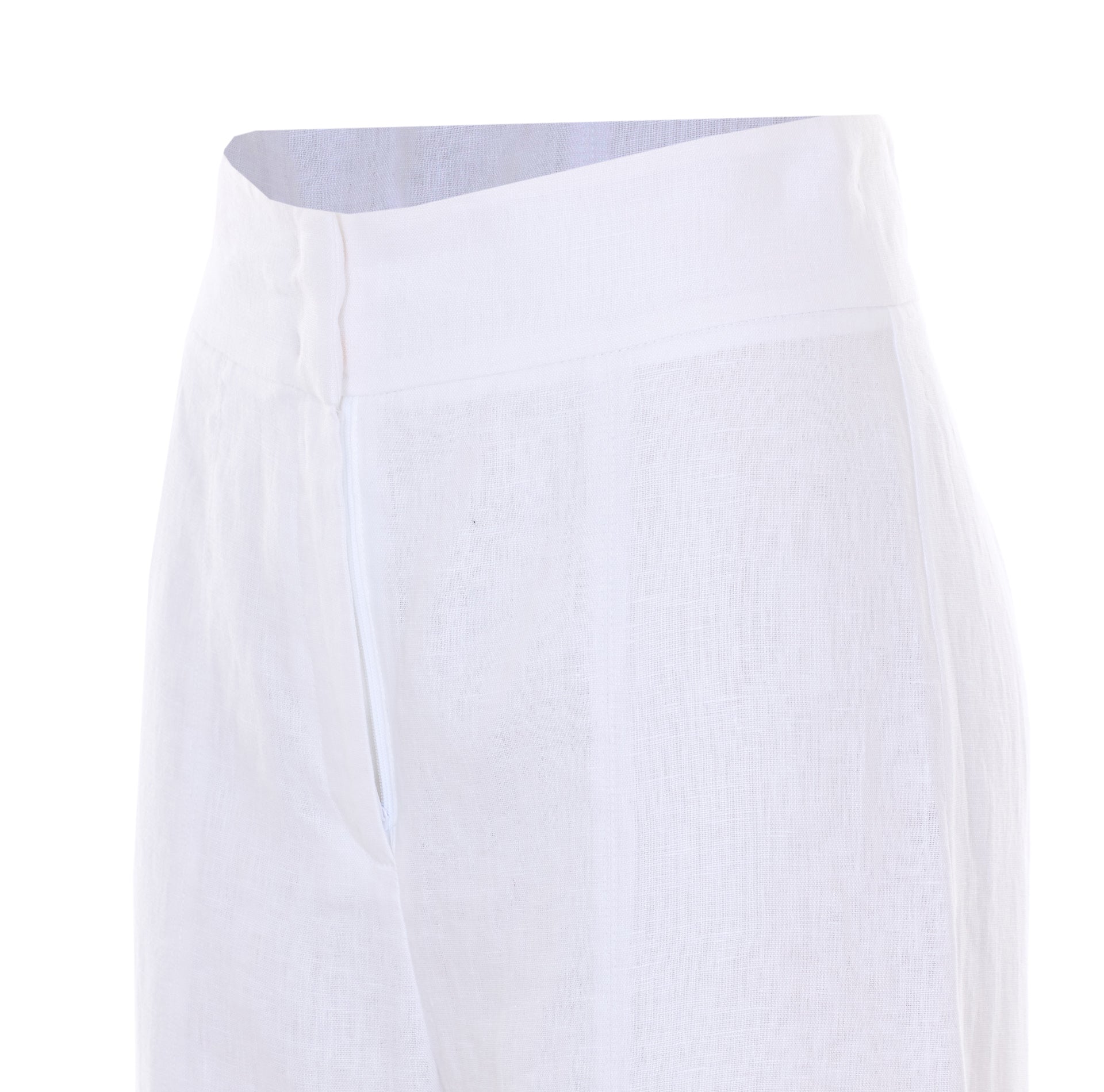 Twin-set Trousers White Linen