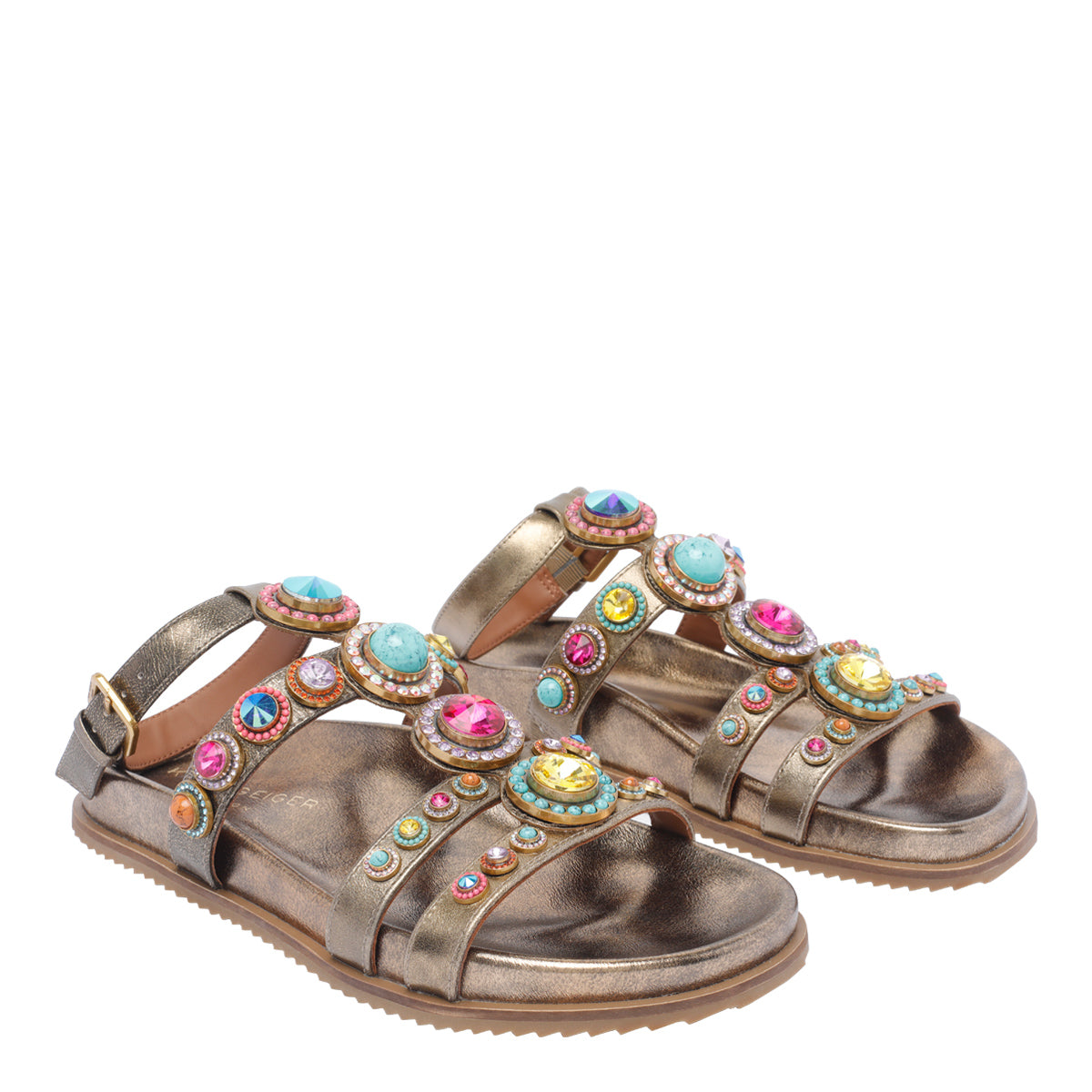 Kurt Geiger Sandals Bronze Calf Leather/rubber Sole