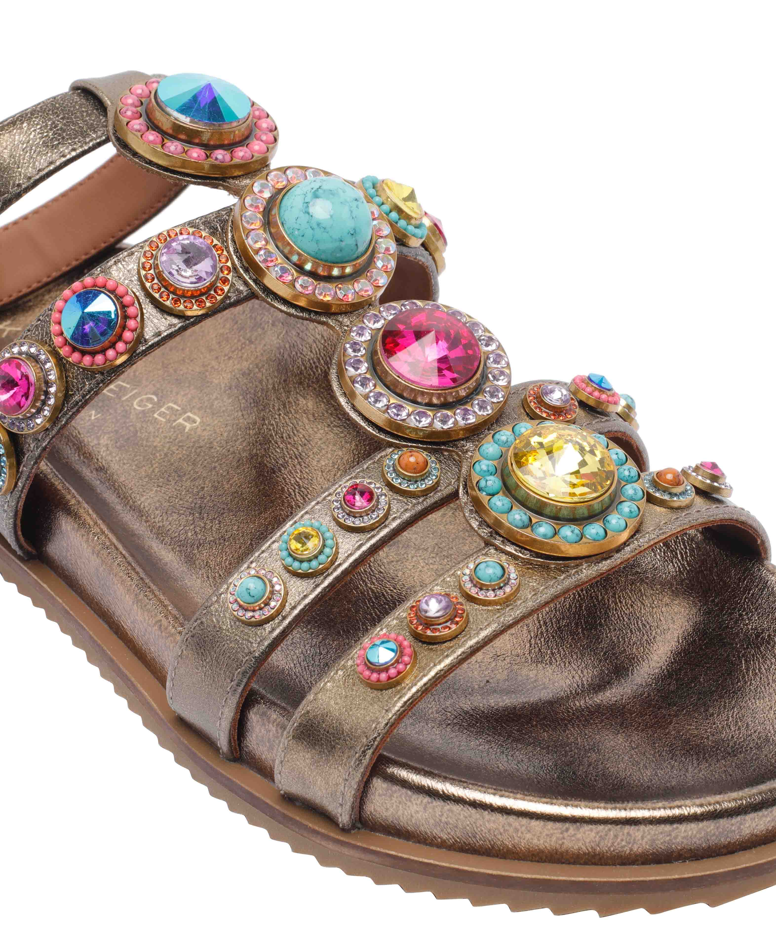 Kurt Geiger Sandals Bronze Calf Leather/rubber Sole