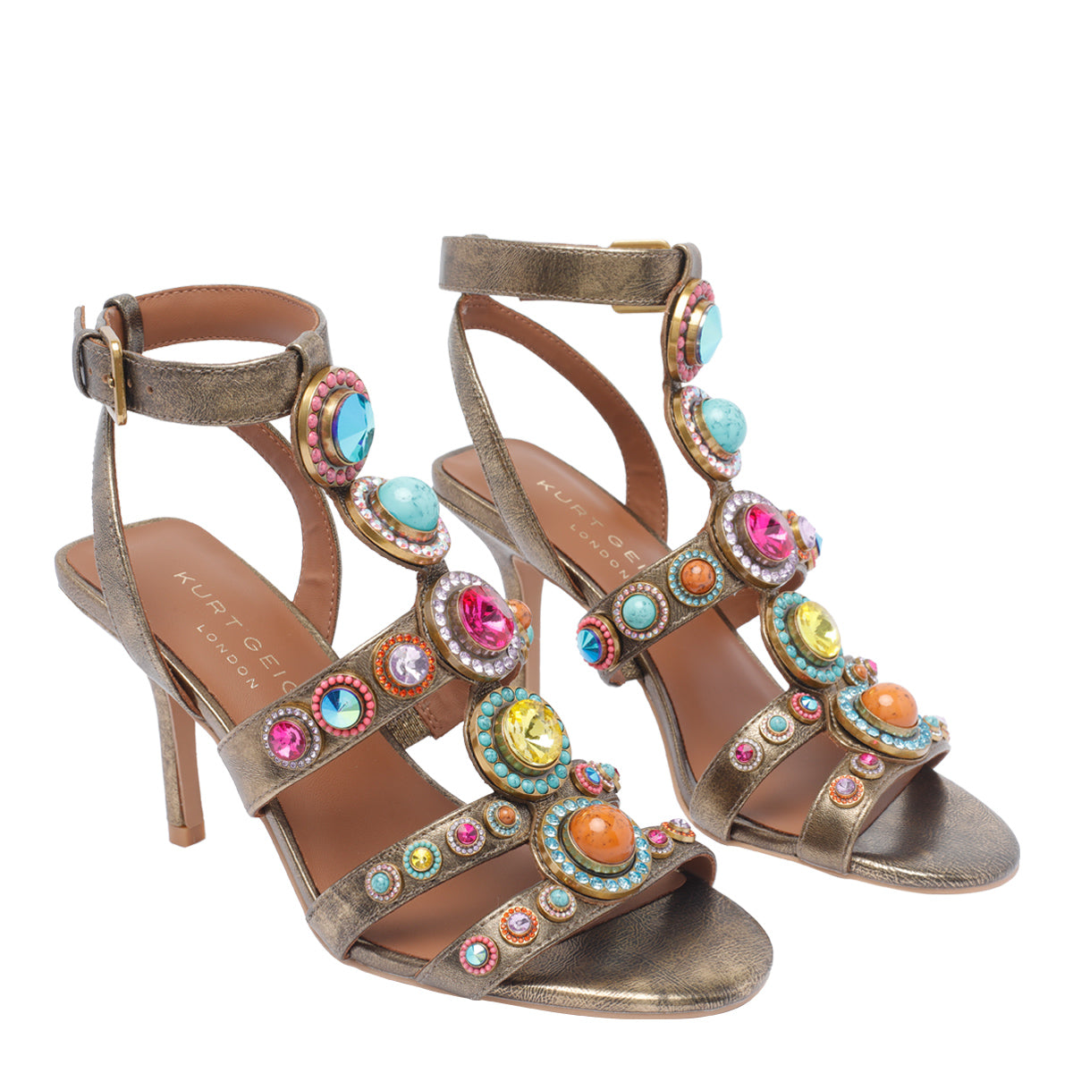 Kurt Geiger Sandals Bronze Calf Leather/rubber Sole