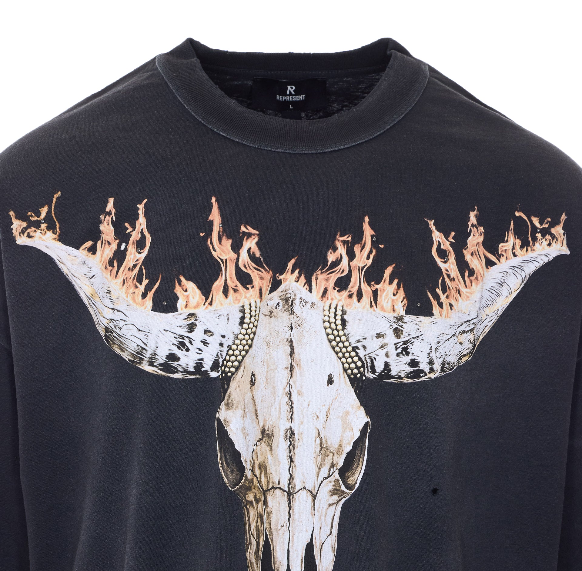 Represent T-shirts and Polos Black Cotton