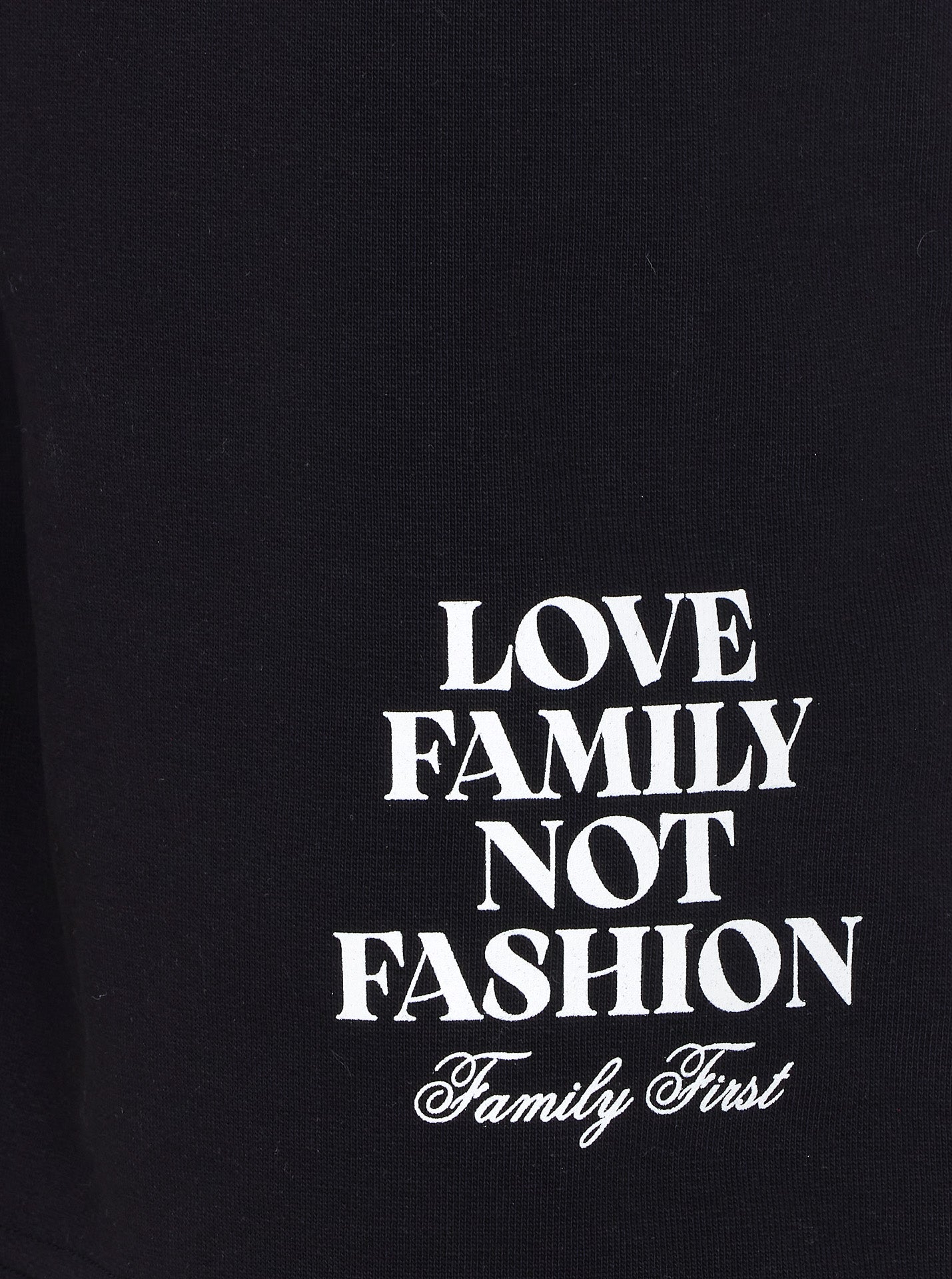 Family First Shorts Black Cotton
