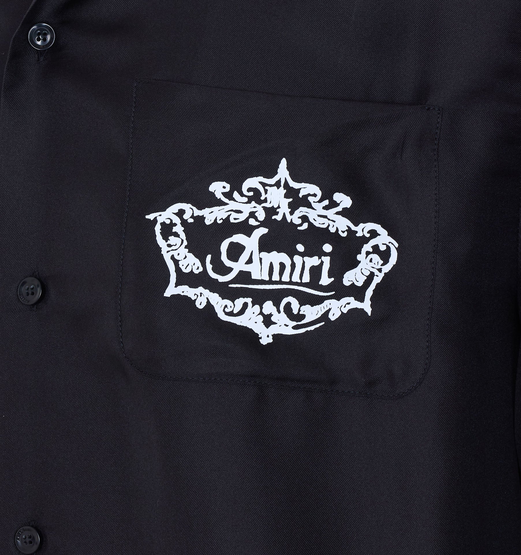 Amiri Shirts Black Silk