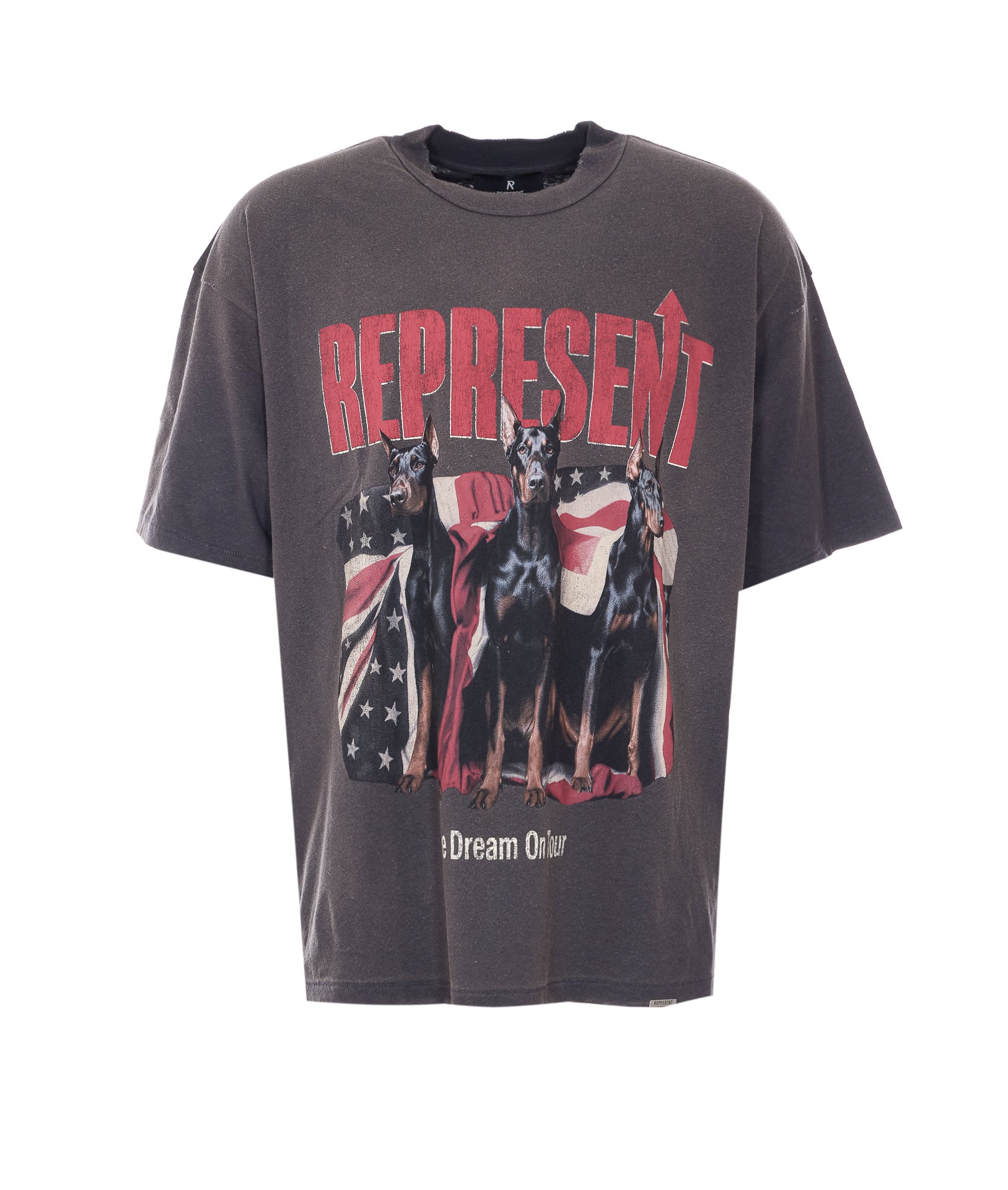 Represent T-shirts and Polos Grey Cotton