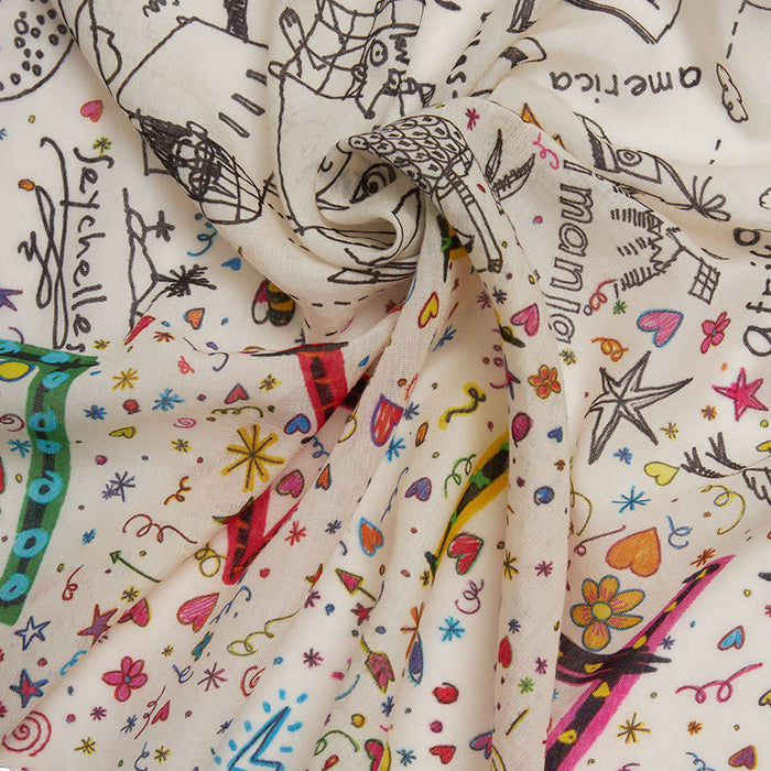 Faliero Sarti Scarfs MultiColour Modal Cotton Cashmere