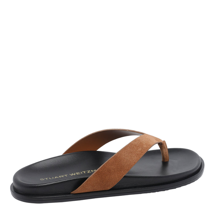 Stuart Weitzman Sandals Black Suede Leather/rubber Sole