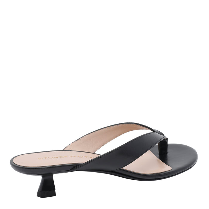 Stuart Weitzman With Heel Black Calf Leather/leather Sole