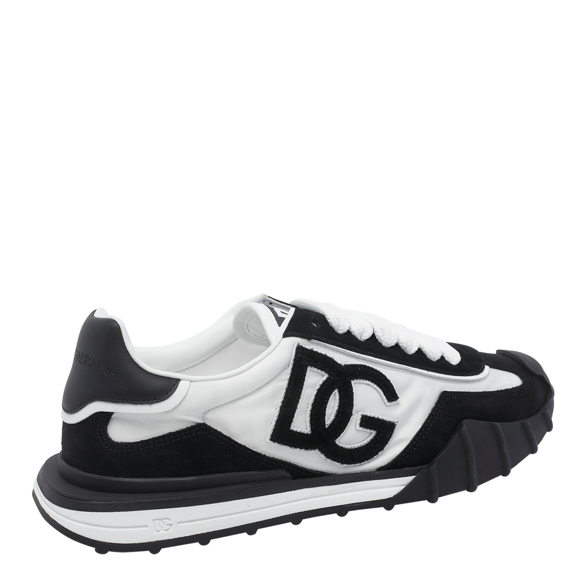 Dolce & Gabbana Sneakers Black Fabric And Suede/rubber Sole