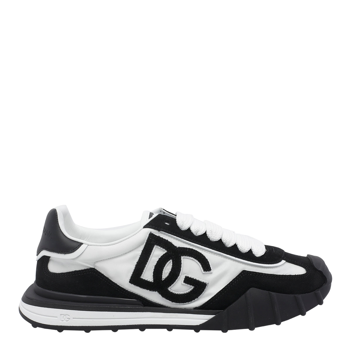 Dolce & Gabbana Sneakers Black Fabric And Suede/rubber Sole