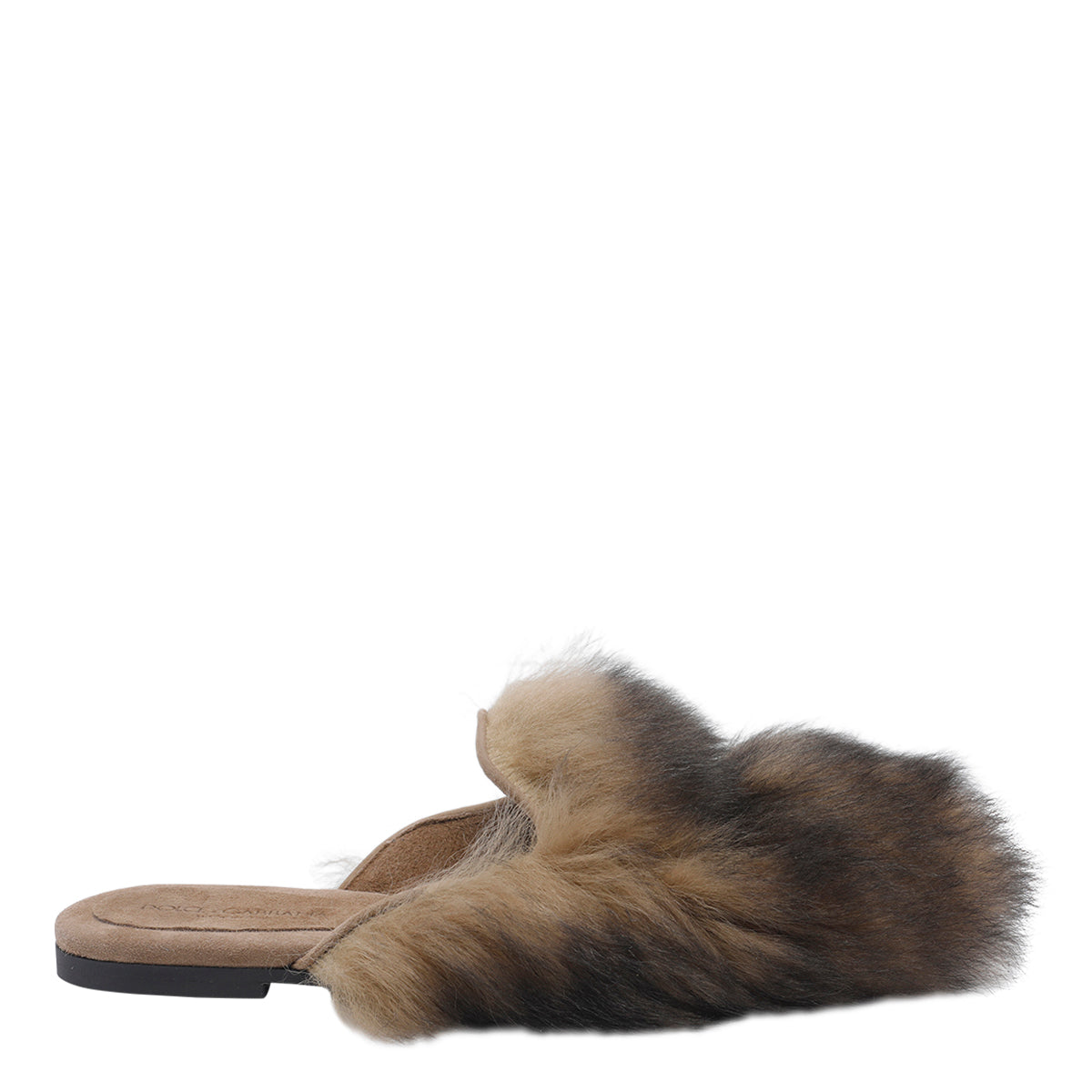 Dolce & Gabbana Sandals Brown Real Fur/rubber Sole
