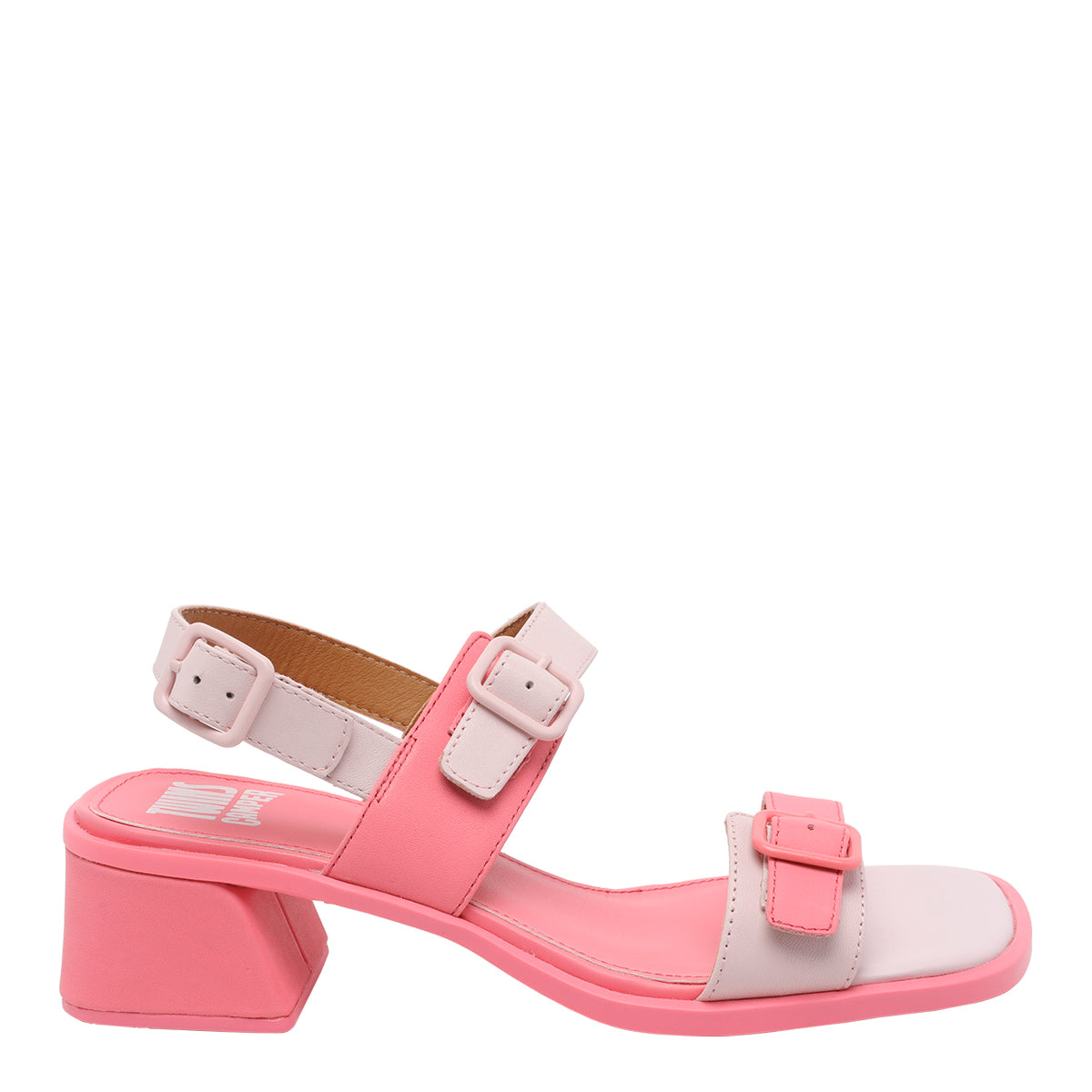 Camper Sandals Pink Calf Leather/rubber Sole