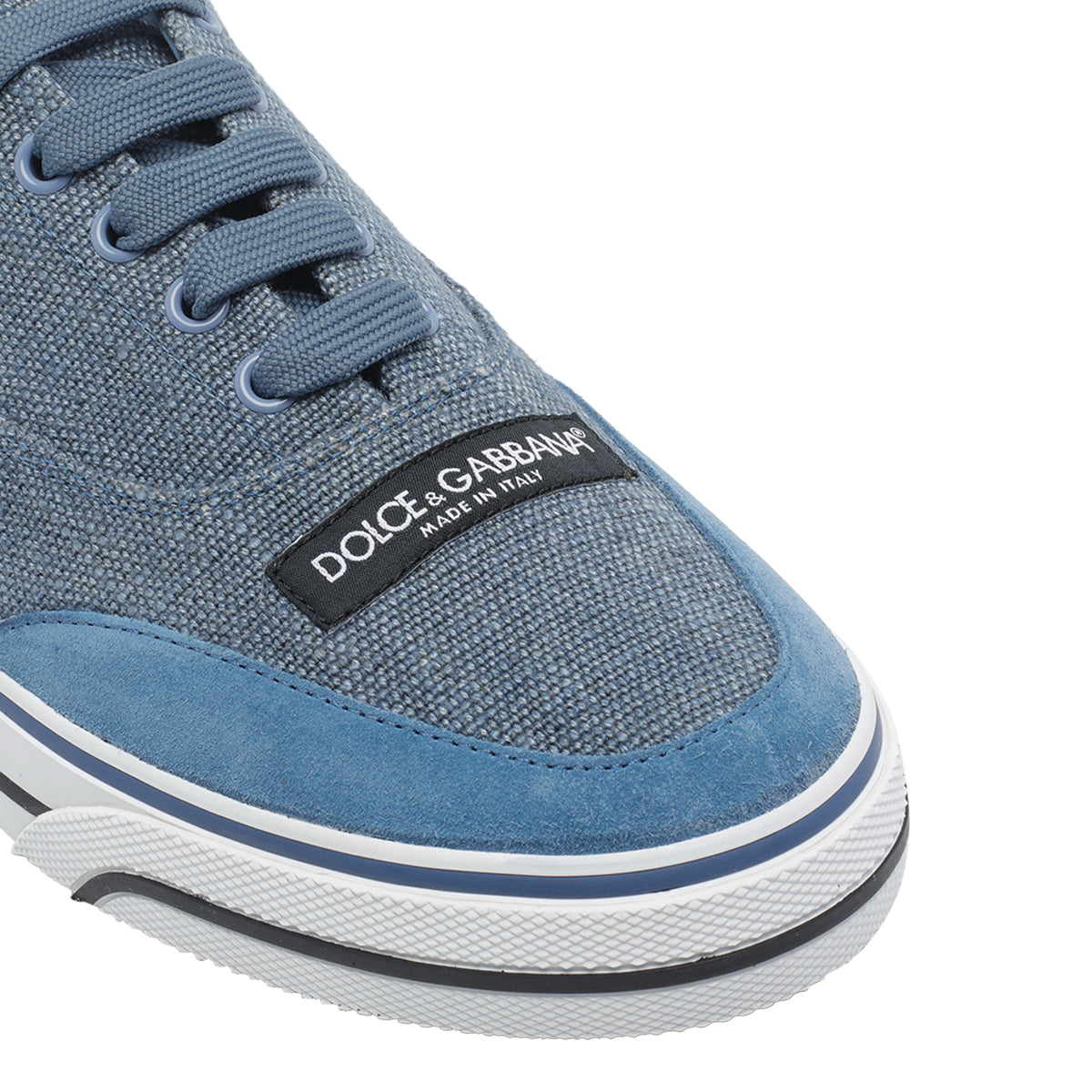 Dolce & Gabbana Sneakers Blue Fabric And Suede/rubber Sole