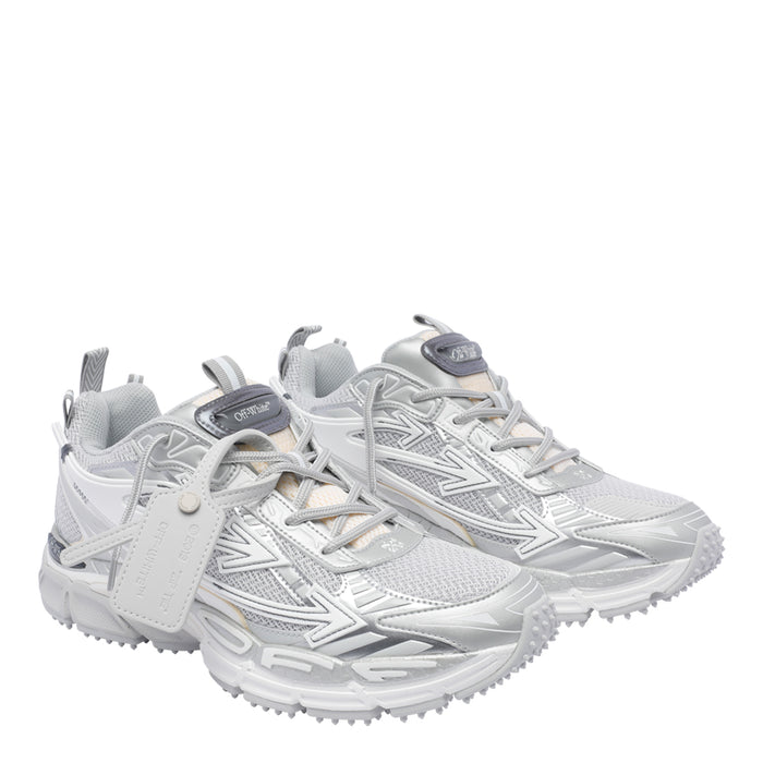 Off White Sneakers Grey Fabric/rubber Sole