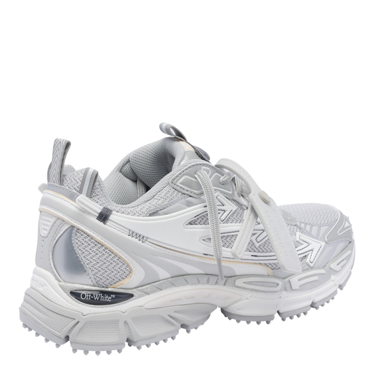 Off White Sneakers Grey Fabric/rubber Sole