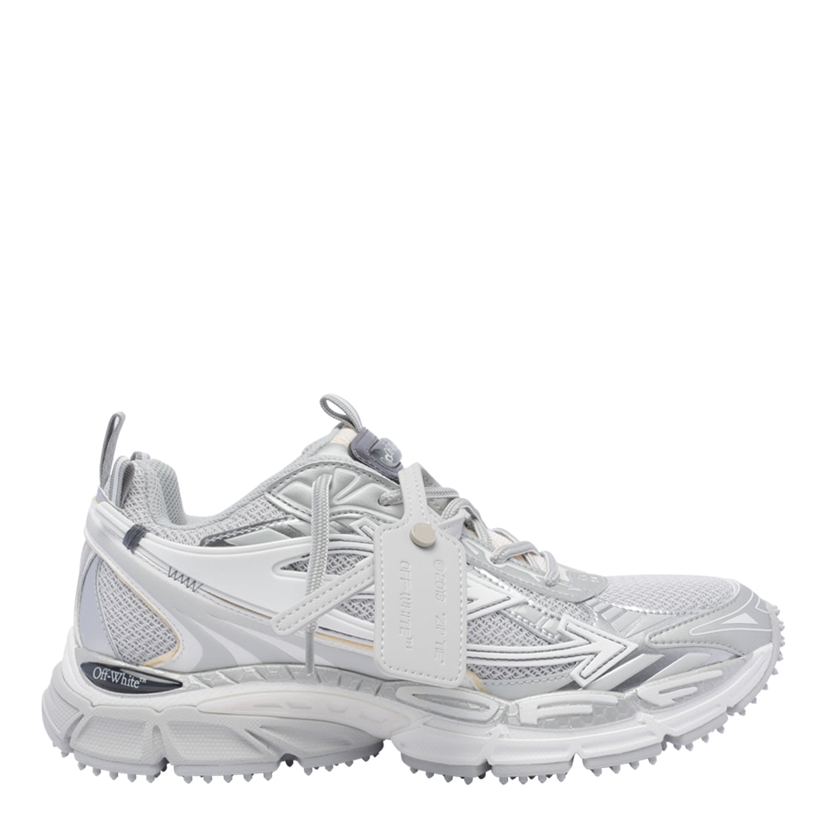 Off White Sneakers Grey Fabric/rubber Sole