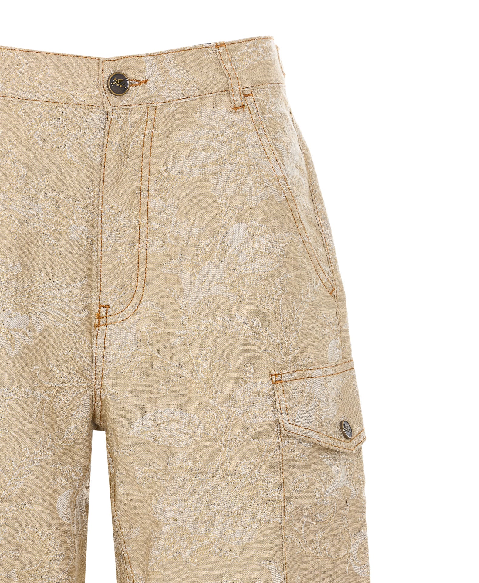 Etro Trousers Beige Cotton