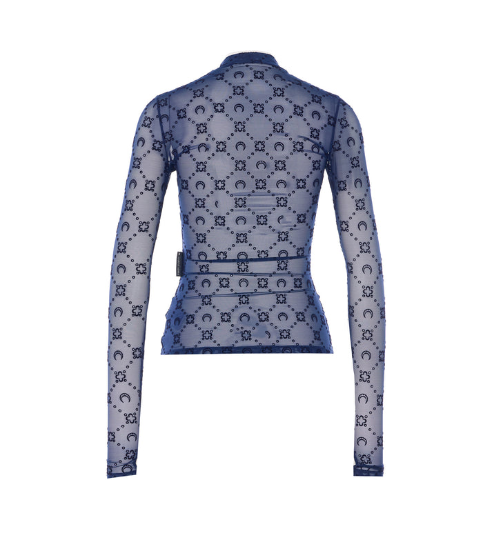 MARINE SERRE Top Blue Polyamide